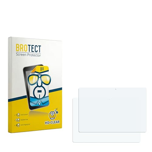 BROTECT (2 Stück Schutzfolie für TrekStor SurfTab Wintron 10.1 (Volks-Tablet) Bildschirmschutz Folie Made in Germany, Ultra-Klar