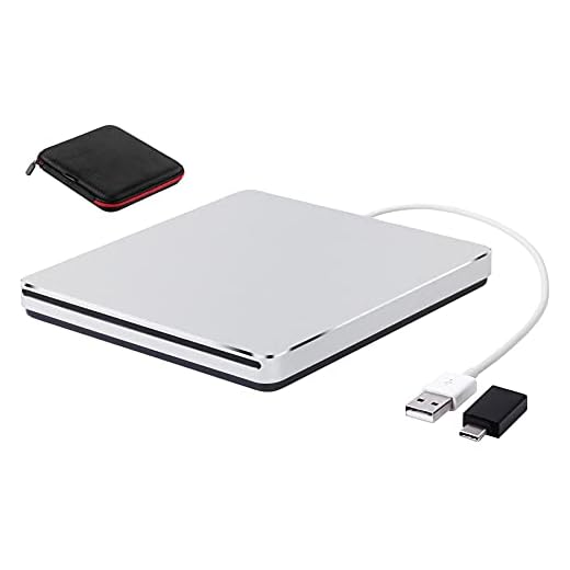 External DVD Drive,USB Type C Superdrive CD/DVD+/-RW Burner CD ROM Optical Disk Reader Writer Player for Laptop Apple Mac MacBook Pro Air PC Windows 11