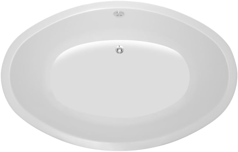 67'' Gloss White Acrylic Freestanding Soaking Bathtub