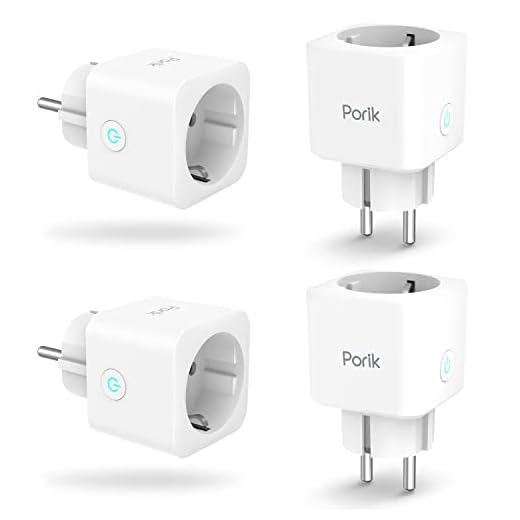 Porik Enchufe inteligente SP12, enchufe WiFi para control remoto y control de voz, compatible con Alexa y Google Assistant Voice Control, con función de temporizador, 16A 3840W, 4PCS