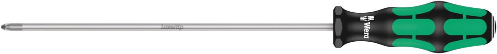 Wera Multi-Colour 355 Pz Kraftform Lasdertip Screwdriver, Pozidriv Pz 1 X 200 Mm, 05009312001