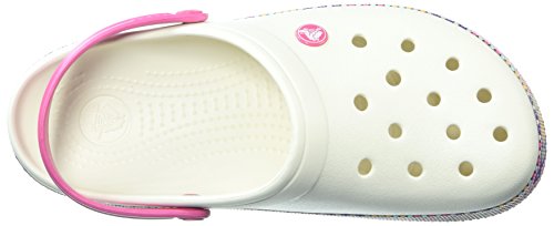Sandália, Crocs, Crocband Gallery, Oyster, 38, Adulto Unissex