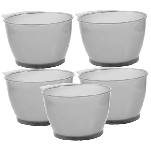 TOVINANNA Hair Coloring Bowl Set of 5 Dye Mixing Bowls Scale Black Professional Salon Hair Dyeing Tool for Home Use