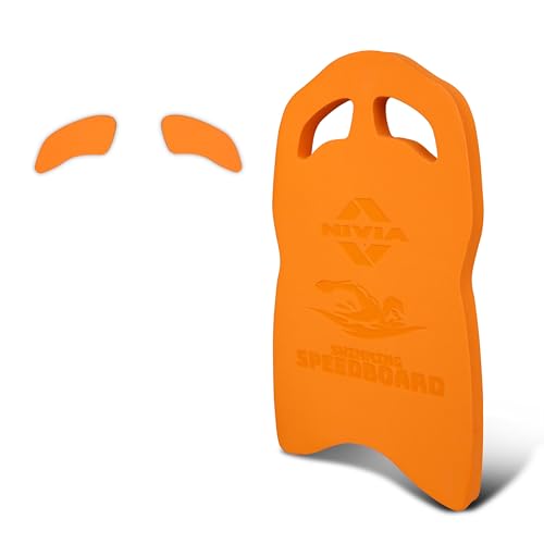 Image of Nivia SpeedBoard for Swimming, Sports Swimming Floats for Adults-Kids, Kickboard for Beginners Training, Float Pad with All Holding Angles (Orange)
