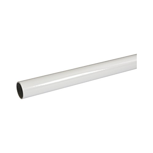 Secotec 27001578.SB Asta appendiabiti | tubo per armadio rotondo, diametro 19 mm, 600 mm, bianco, 19 x 600 mm