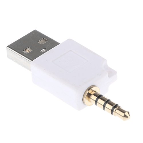 Gazechimp Adaptateur Usb 2.0 à 3.5mm pour Apple iPod Shuffle 1ère 2ème Génération - Blanc
