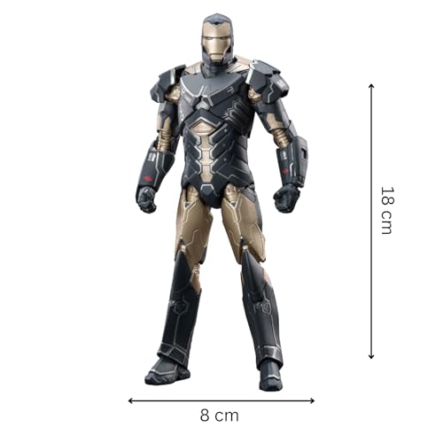 Image of ZD Toys Action Figure - 7 Inch Ironman 3 Mark 15 Sneaky Armor, 1 /10 Scale, Interchangeable Hands, Blades and Display Stand, Durable PVC, Ideal Gift, Ages 15+ Years