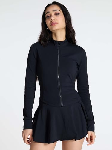 Image of CAVA Cotton Recovery Jacket for Women | High Neck, Contouring Fit & Curved Tail Hem | Soft Stretch Cotton
