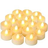 Velas Led con Pilas, 24PCS Velas Decorativas Sin Llama, Velas Electricas Impermeables para Mesa, Boda, Halloween,...
