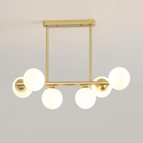 Lustre de bar à 6 globes pour corriger le manque de luminosité au-dessus de votre table