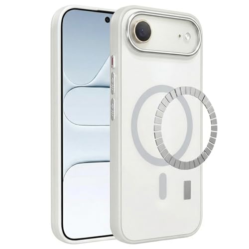 Image of VONZEE Magnetic for iPhone 17 Air Case (2025)(Compatible with MagSafe)(Military Grade Drop Protection) Matte Shockproof with Anti-Fingerprint Phone Cover, 6.6''|White