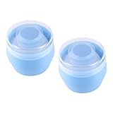 Healvian 2stücke Puderquaste für Babypuder mit Plüschkopf Sanft für Empfindliche Kinderhaut Inklusive Aufbewahrungsboxen Leicht zu Reinigen und Wiederverwendbar