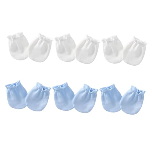 FRCOLOR Newborn Mittens for Boys Girls Soft Cotton Gloves Scratch Mittens Non-slip Design for Preemie