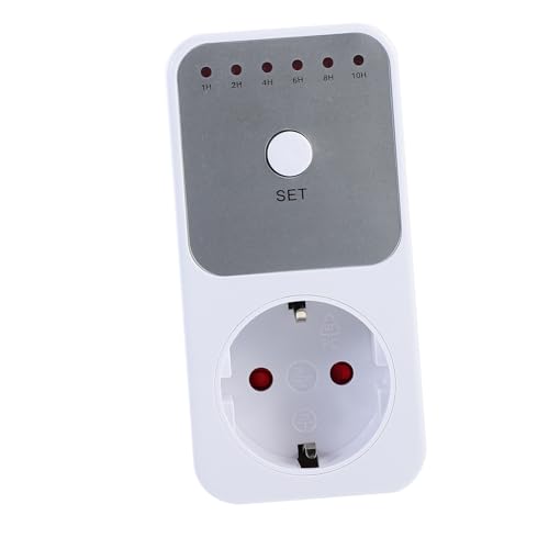 HOMSFOU Temporizador Mecánico Programable De Horas para Enchufe Auto Apagado y Seguridad para Control De Luces y Electrodomésticos Uso Doméstico Estándar Europeo