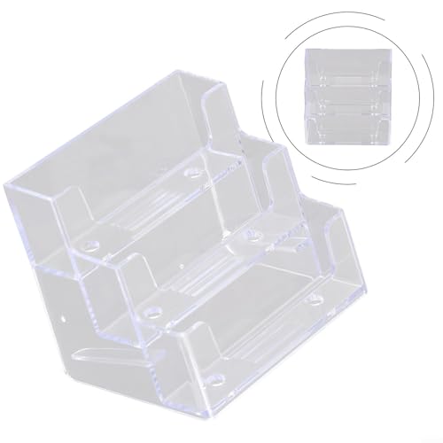 Étui de rangement transparent pour cartes de visite avec disposition à plusieurs niveaux pour les expositions permettant un tri et une distribution efficaces...