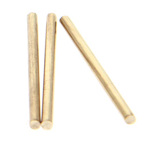 Fielect 20pcs 30mmx2mm Brass Solid Round Rods Metal Lathe Bar Stock for DIY RC Model Car, RC Helicopter Airplane