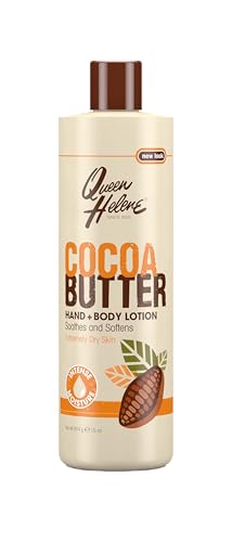 Queen Helene Cocoa Butter Hand and Body Lotion for Dry Skin | Deep Moisturizing Cocoa Butter Formula Softens and Smooths | 16 oz