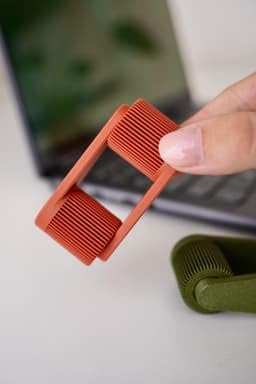 Image of 3D Layer Mini Portable Laptop Stand for Laptops | Ergonomic Laptop Riser | Lightweight PLA Foldable Stand for Notebook, MacBook, Tablet | Travel-Friendly Cooling Stand, Multicolor