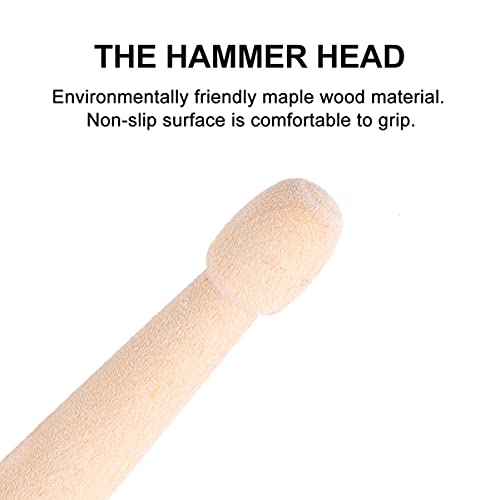 2 pares de baquetas de madera de arce para batería miniatura 3