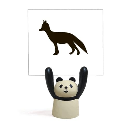 Support pour mémo renard noir mignon contre le désordre du bureau