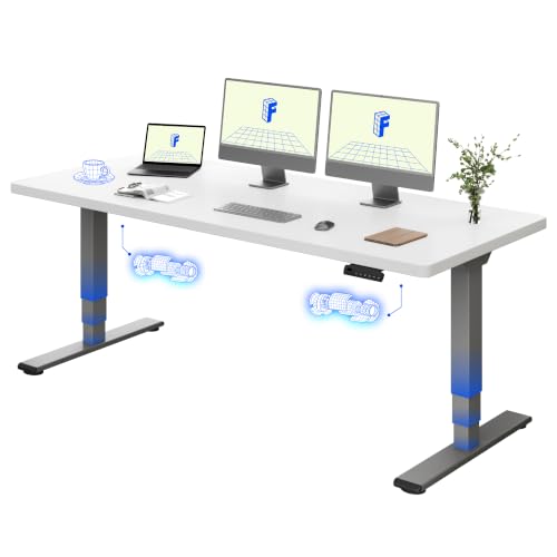 FLEXISPOT Höhenverstellbarer Schreibtisch mit Dualmotor 180×80 cm – Ansicht 1