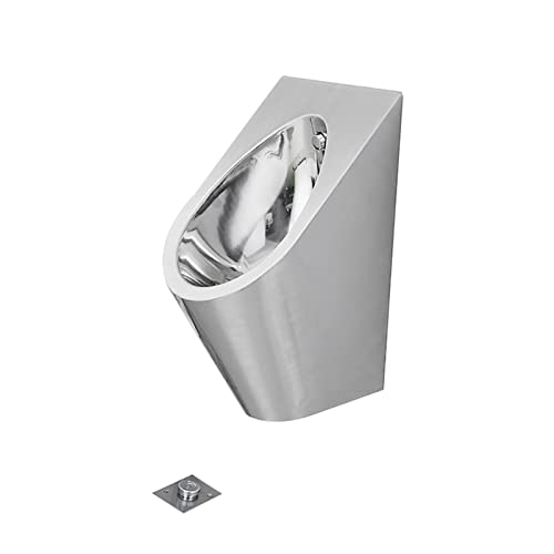 OTQEFTN Wall-Mounted Commercial Flushing urinals, Men's Public Toilet Stainless Steel Induction urinals,Bathroom Urinal Funnel Toilet, Used in Bars, Hotels, Schools Public Toilet