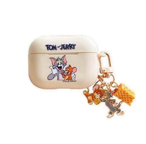 PANASA �g���ƃW�F���[ AirPods Pro �p �P�[�X �G�A�|�b�h�v�� �P�[�X Tom and Jerry �G�A�|�b�h�v�� �P�[�X �\�t�g�V���R�� ������ ���E�ȒP �l�C ������� �V���v�� ���C�����X�[�d�Ή� �S�ʕی� �����h�~ �L�Y�h�~ �h��