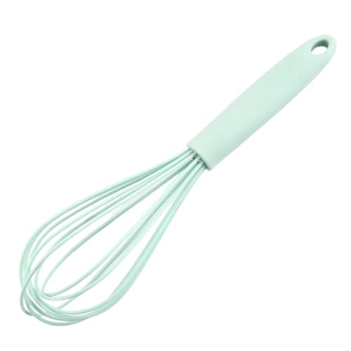 Washranp Batidores pequeños de 10 pulgadas para cocinar, batidores de silicona con mango de polipropileno, varilla de mezcla de leche, batidor manual de huevos para cocinar, espumar, batir y mezclar