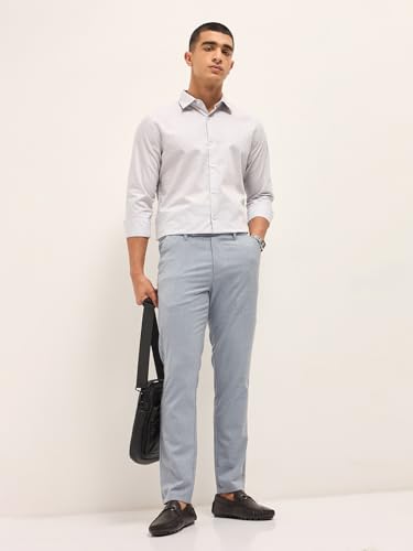 Image of THE BEAR HOUSE Men's Checked Tailored Fit Formal Shirt