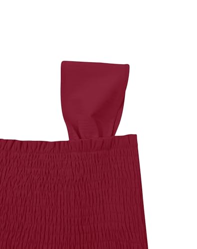 Image of Bingerlily Girls Summer Casual Tops Square Neck T Shirts Cute Smocked Top Tees