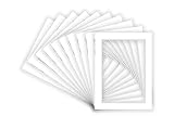 11x17 Mat for 8.5x11 Photo - Precut White on White Double Mat Picture Matboard for Frames Measuring 11 x 17 Inches - Bevel Cut Matte to Display Art Measuring 8.5 x 11 Inches - Acid Free ONE MAT