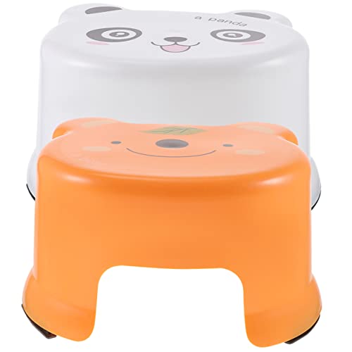 MAGICLULU 2 Taburetes De Plástico De Dibujos Animados para Taburete Portátil Taburete De Plástico para Pies Taburetes para Aula Taburete De Enfermería Taburete De Baño para Taburete