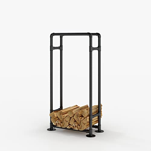 pamo Brennholzregal und Holzregal | OTTO | aus stabilen Rohren im Industrial Loft Design | Stapelhilfe Brennholz innen | Kaminzubehör | Kaminholzregal innen-2