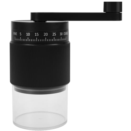 Mini moedor de café manual, moedor de grãos de café portátil com manivela com 35 configurações ajustáveis para acampamento em casa e escritório