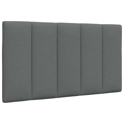 vidaXL Coussin de tête de lit Hanko Gris foncé 90 cm Tissu
