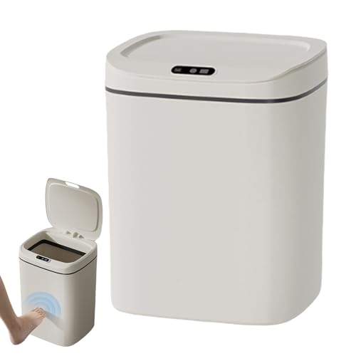 Papelera de sensor inteligente, basura inteligente - Papelera automática para baño,Recipiente de basura inteligente, basura con tapa, sensor de movimiento estable para sala de estar