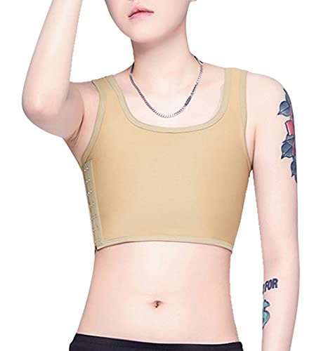 Aivtalk Espartilho esportivo de compressão superplana respirável com estampa de tomboy Lesbian Tombo