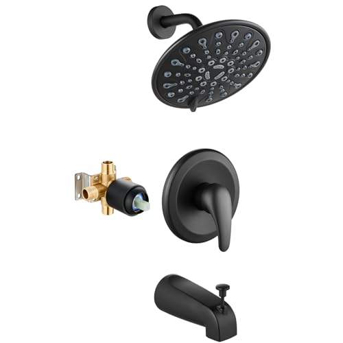 gotonovo Tub Shower Faucet Set Shower Head and Handle Set 6 Modes 6 inch Bathroom Trim Kit with Tub...