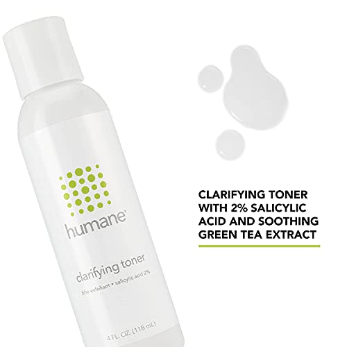 image for Humane Clarifying Toner for Face - 2% BHA Liquid Salicylic Acid - Pore