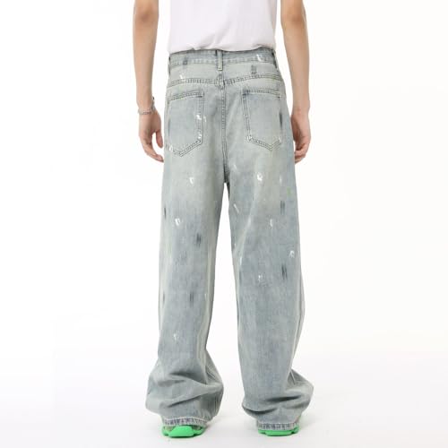 Men's Jeans Autunm Graffiti Casual Loose Commute Home Slim Fit Weekend Date Long Pants4