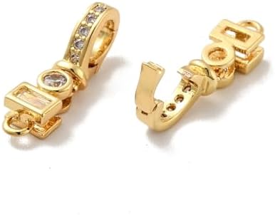 Gelirda 10Pcs Brass Cubic Zirconia Fold Over Clasps Golden Extension Connector Clasp for DIY Jewelry Making Bracelets Necklace Crafts image 5