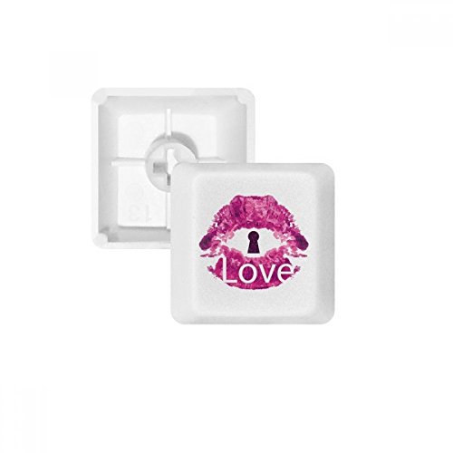 Keycaps Clavier Mécanique Blanc en PBT haut de gamme style Rose à Lèvres R2