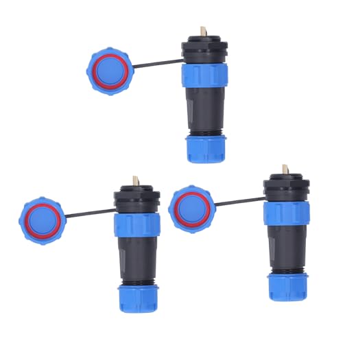 Conector de aviación IP68 2 Pines cobre y PA66 miniatura 6