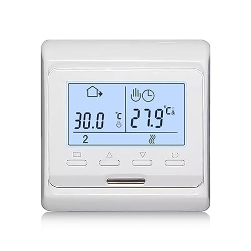 Termostato intelligente per ambiente Nizirioo: Termostato LCD digitale programmabile da incasso per riscaldamento dell'acqua e del pavimento, 230 V CA 3 A/5 A/10 A Programmabile settimanalmente