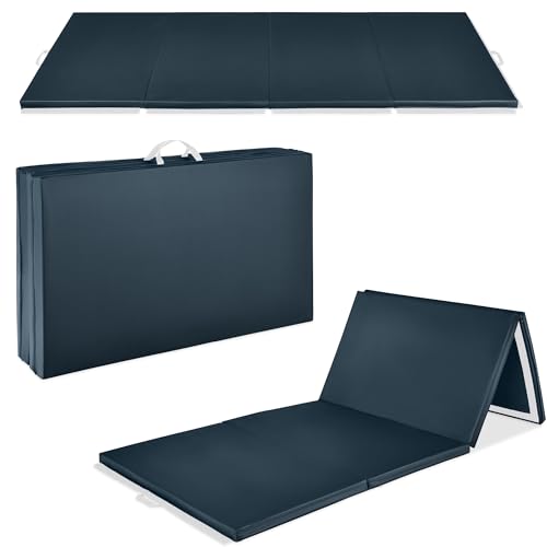 Image of Best Choice Products 10ftx4ftx2in Folding Gym Mat 4-Panel Exercise Gymnastics Aerobics Workout Fitness Floor Mats w /Carrying Handles