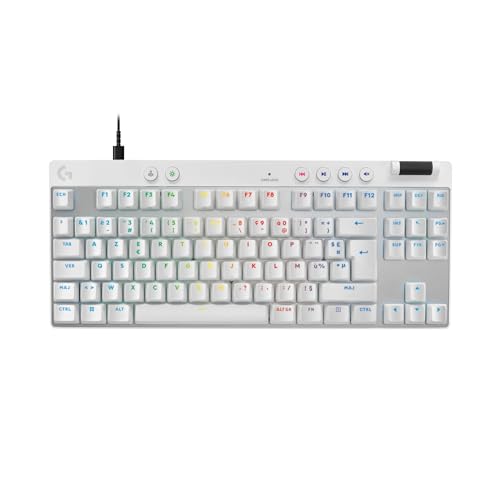 Clavier sans pavé numérique Logitech G PRO X TKL RAPID blanc pour votre setup gaming