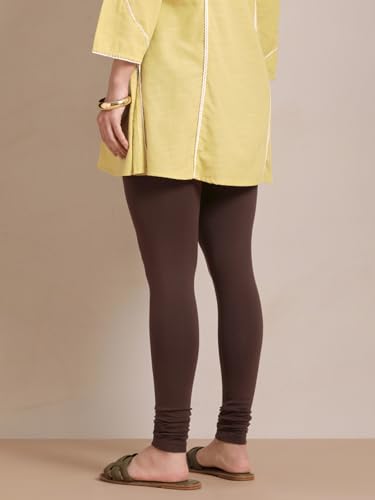 Image of TWIN BIRDS Tailored Cut and Classic Fit Super Stretchable Elastane Fabric Churidar Leggings for Women
