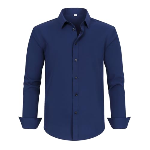 Chemise habillée coupe ajustée en textile haut de gamme sans repassage