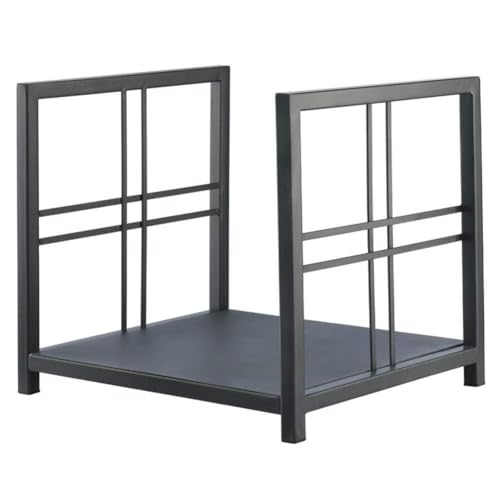 Range-bûches en métal rectangulaire pour stockage bois intérieur