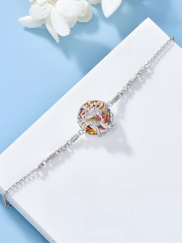 TOUPOP Phoenix Jewelry for Women 925 Sterling Silver Phoenix Bracelet Adjustable Slider Bracelets Birthday Gifts for Her2